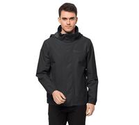 (2XL, Black) Jack Wolfskin Mens 2022 Stormy Point 2L Waterproof Lightweight Jacket