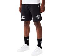 (2XL, Black) New Era Brooklyn Nets Wordmark Oversized Jogger Sweatshorts Bottoms - Black