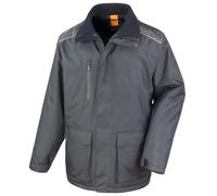 (2XL, Black) Result Mens Work-Guard Vostex Long Coat / Workwear (Waterproof & Windproof)