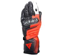 Dainese Carbon 4 Long Motorcycle Gloves Black/Flo Red/White (W12)