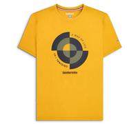 (2XL, Gold) Lambretta Mens Target Quadrant Short Sleeve Cotton T-Shirt Graphic Top Tee