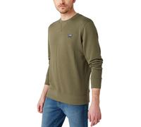 (2XL, Green) Wrangler Mens Sign Off Crew Neck Casual Cotton Pullover Sweatshirt Sweater Top
