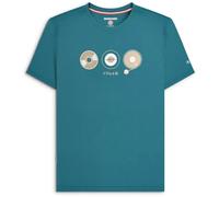 (2XL, Gulf Coast) Lambretta Mens Vinyl Short Sleeve Cotton T-Shirt Graphic Top Casual Tee