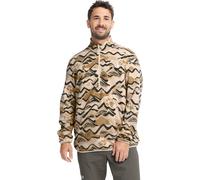 (2XL, Mountain Paw Oyster) Jack Wolfskin Mens Paw Era 100 Print Half Zip Fleece