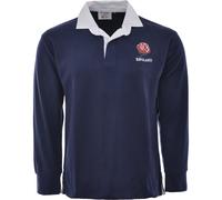 (2XL, Navy Blue) Men Rugby Jersey Long Sleeve S to 5XL