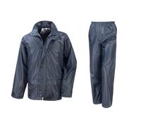 (2XL, Navy Blue) Result Mens Core Rain Suit (Trousers And Jacket Set)