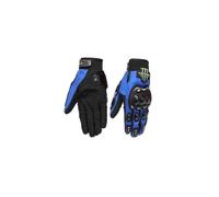 (2XL, One size) Monster Energy Breathable Motorcycle Full Finger Gloves Off-road Racing Motorcycle Riding Gloves Blue