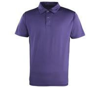 (2XL, Purple) Premier Unisex Coolchecker Studded Plain Polo Shirt