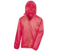 (2XL, Raspberry / Lime) Result Unisex HDi Quest Hydradri Lightweight Waterproof Jacket