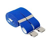 2XL Royal Blue Heavy Duty Trouser Braces 35mm Wide 4 Heavy Duty Strong Silver Clips 52 Inch Adjustable