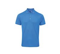 (2XL, Sapphire) Premier Mens Coolchecker Plus Pique Polo With CoolPlus