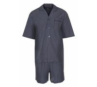 (2XL, Short Sleeve Checkered Navy) Mens Champion Cotton Blend Button Front Pyjama Set Nightwear Lounge Wear pajama