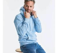 (2XL, Sky Blue) Russell Colour Mens Hooded Sweatshirt / Hoodie