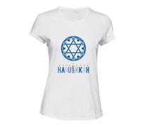 (2XL) Star Of David Hanukkah Jewish Festival White Ladies Women T Shirt Tee Top Female