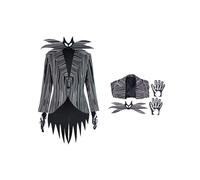 (2XL) The Nightmare Before Christmas Jack Skellington Cosplay Costume Set Halloween