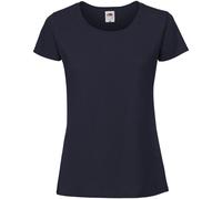 (2XL UK, Deep Navy) Fruit Of The Loom Womens/Ladies Fit Ringspun Premium Tshirt