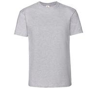 (2XL UK, Heather Grey) Fruit Of The Loom Mens Iconic 195 Ringspun Premium Tshirt
