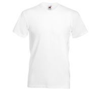 Mens V-Neck, Short Sleeve T-Shirt - BC338 - White / 2XL / White