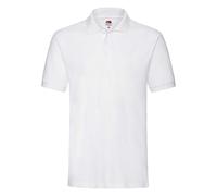 Fruit of the Loom Premium Mens Short Sleeve Polo Shirt (2XL) (White)