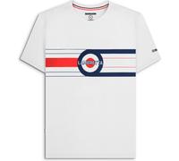 (2XL, White) Lambretta Mens Target Band Short Sleeve T-Shirt