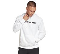 (2XL, White) Skechers Mens Heritage II Pullover Kangaroo Pocket Comfort Fit Hoody
