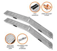 Motorbike Ramps Folding Motorcycle Loading Van Steel Heavy Duty Track Day Bike