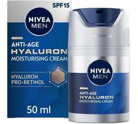 2xNivea Men Anti Age Hyaluron Cream Face 50ml SPF15 Moisturising Anti Wrinkle
