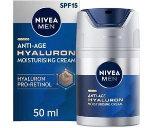 2xNivea Men Anti Age Hyaluron Cream Face 50ml SPF15 Moisturising Anti Wrinkle