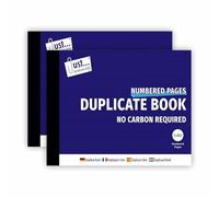 2Xnumbered Duplicate Receipt Book Half Size - no Carbon Required (NCR)