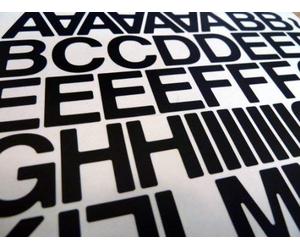 2XPack of 90 x 1" (25mm) Black Vinyl Sticky Letters & Numbers, Self-Adhesive, Stick on, Cut-to-Shape, Waterproof Lettering for Signs, Vehicles, Boats, Posters & School Projects