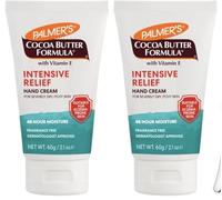 2xPalmer’s Cocoa Butter Intensive Relief Hand Cream with Vitamin E 60g with sptua- 48h Moisture, Fragrance-Free - Dermatologist-Approved for Severely Dry, Itchy, Eczema-Prone Skin, Ideal For Daily Use
