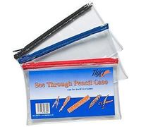 2Xpencil case - Clear See Through - Short 20x12cm x 1 Single