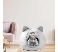 2xPet Nest Dog Cat Bed Warm Cushion Sleeping Cave Kennel Canopy L 36CM Cozy Fluffy Washable Non-Slip