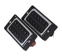 2xPlastic Frame Black Round Screw Electric Guitar Humbucker Pickup With L Wrench Pickups Set