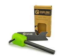2XPLORE Ignite Glow Fire Steel Magnesium Fire Starter Flint Striker - Glow in the Dark Survival Tool Kit for Outdoor Camping Living Survival …