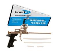 2XProfessional PU Foam Gun - A high Quality Robust Gun Made Entirely of Metal Allows polyurethene Expanding Foam to be Applied in Small Gaps and with Ease for use with Gun Grade Foam Filler