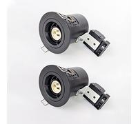 2XSweier 90 min Black Fir LED Downlight, IP20 GU10 LED Recessed Ceiling Light, Fir Spotlight (Bulb Not Included), Spotlight Set of 2