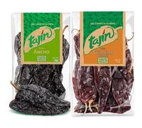 2xTajin Dried Chillies Bundle - Ancho and Guajillo Peppers 75g Each - Mexican Chillies for Sauces, Marinades, Tacos and Traditional Cooking