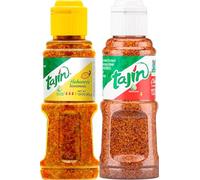 2xTajin Seasoning Bundle - Classic & Habanero 45g Each - Mexican Chilli, Lime & Sea Salt Spice Mix - Perfect for Fruits, Snacks, Meats & Cocktail Rims (Pack of 2)