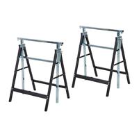 2xTelescopic Builders Trestle Work Bench-Black