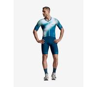 2XU Aero Hex short sleeve trisuit blue green - S