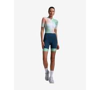 2XU Aero Hex short sleeve trisuit green blue white women - M