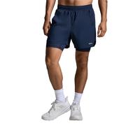 2XU Aero Mesh 2-in-1 5 Inch Shorts | UK S in Midnight/Surf