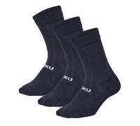 2XU Black Crew Socks 3 Pack - Performance Comfort for Runners and Active Lifestyles