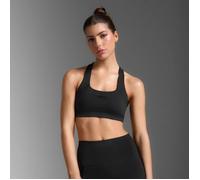 2XU Form Racerback Medium Impact Sports Bra XL - Black for Running and Training