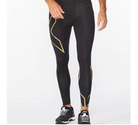 2XU Light Speed Compression Tights for Men - Black/Gold Running Performance Gear