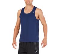 2XU Men BSR Active Singlet Singlet - Navy/Navy, S