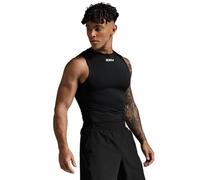 2XU Men's Core Compression Sleeveless, Black/Silver, M