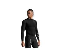 2XU Mens Ignition Compression Long Sleeve Shirt for Training and Fitness, Black/Silver, Medium