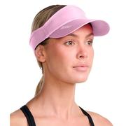 2XU Run Visor - Pastel Pink White - Lightweight Breathable UV Sun Protection and SPF Properties - Unisex
